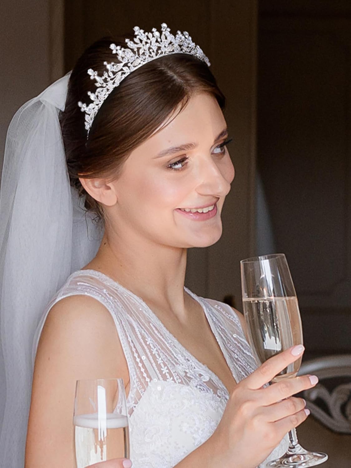 SWEETV Princess Tiaras and Crowns for Women,Girls,and Brides, Perfect for Wedding,Birthday Party,Pageants,Quinceaneras,Proms,Photoshoots and Special Costume Hair Styling Accessories - Image 3