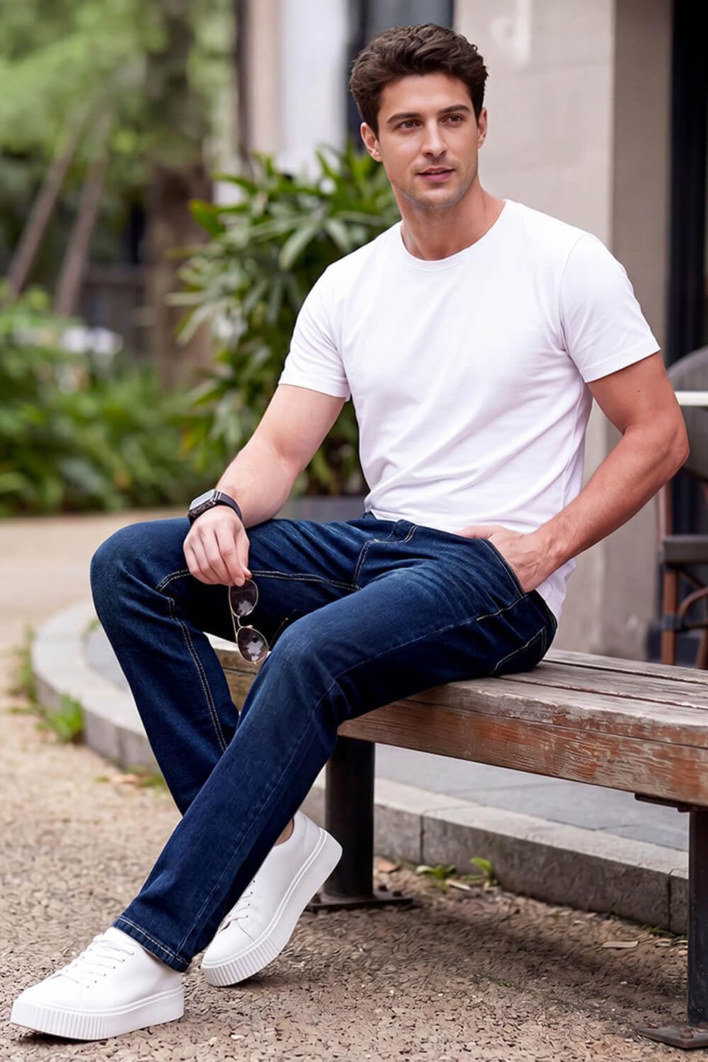 Heyfanee Herren Jeans Regular Fit Straight Hose
