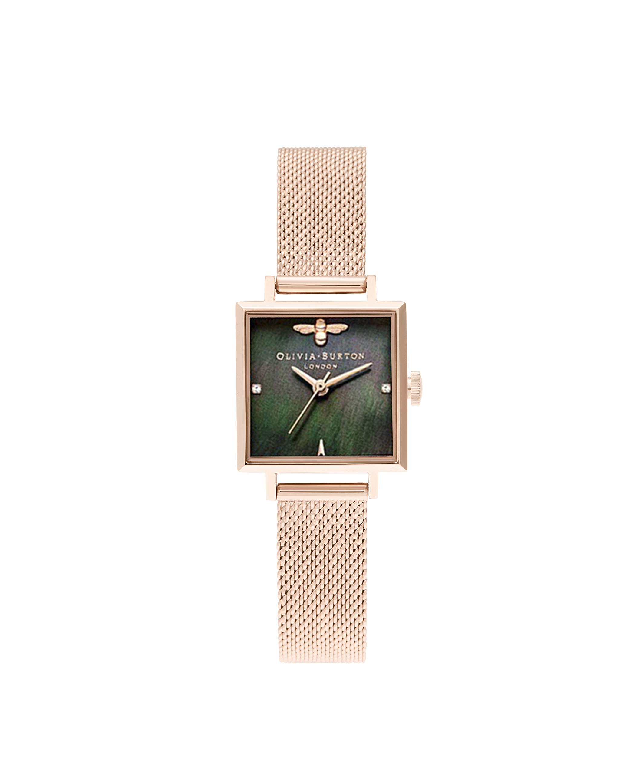 Olivia Burton Analogue Quartz Watch for Women China EXC. Collection with Rose Gold Colored Stainless Steel Mesh Bracelet - OB16EX220