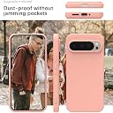 YATWIN Silicone Back Case for Google Pixel 9/9 Pro, Soft-Touch Phone Back Cover for Google Pixel 9/9 Pro - Pink gallery image