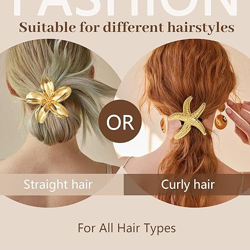 Miniatura 5 de 3 ligas doradas para el cabello, ligas metálicas para cabello grueso, diseño geométrico elegante y duradero, accesorios para el cabello dorado,