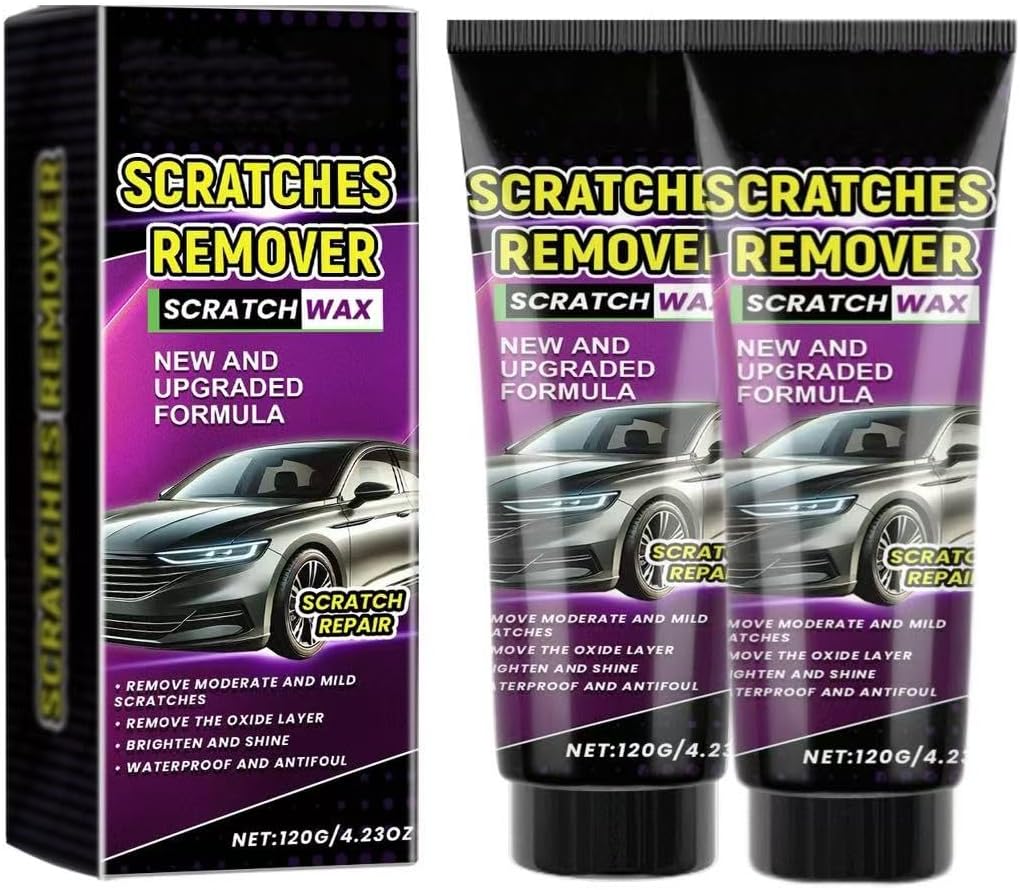 2025Nano Sparkle Cloth Car Scratch Remover, Repair Paste Polishing Wax(2 Set)