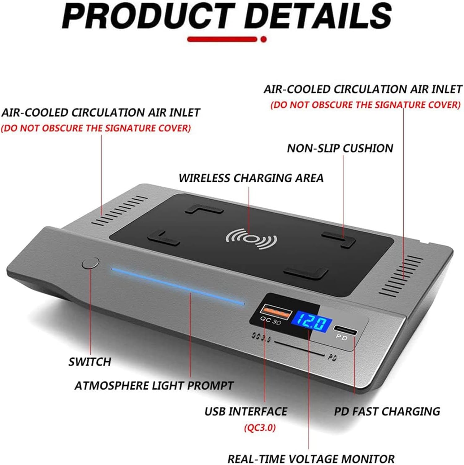 inbekea new wireless car chargerfor ni ssan teana 2019 2020 2021 202215w fast wireless phone charging padcenter console wireless charger forand an