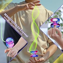 MAGICYOYO V3 & K2 Yoyo Pack, Metal & Plastic Responsive Yoyo for Kids 8-12, Unresponsive Yo Yos for Adults, Pro Yo-yo Pack for All Skill Levels, Butterfly Yo Yo with Complete Accessory Kit