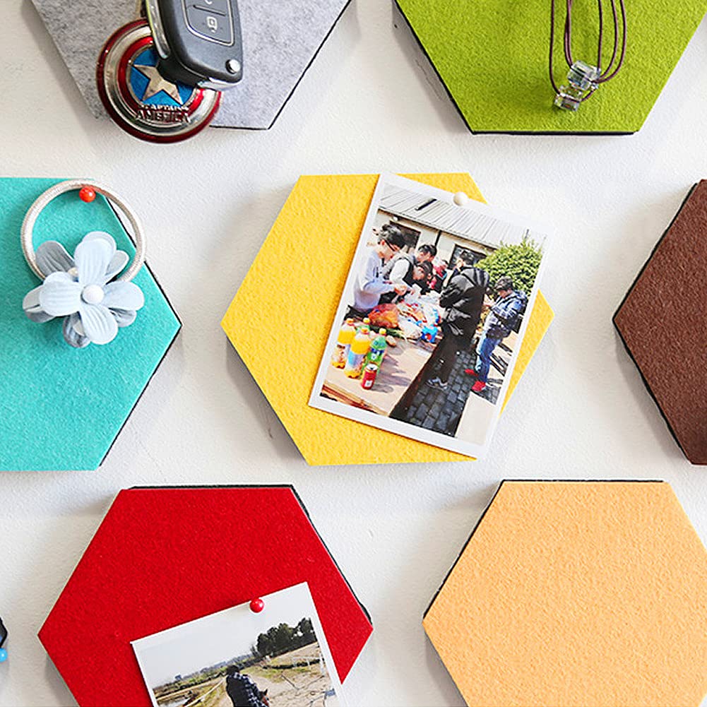 Amazon | コルクボード7枚セット 六角形14×12cm 軽量 枠なし 壁掛け