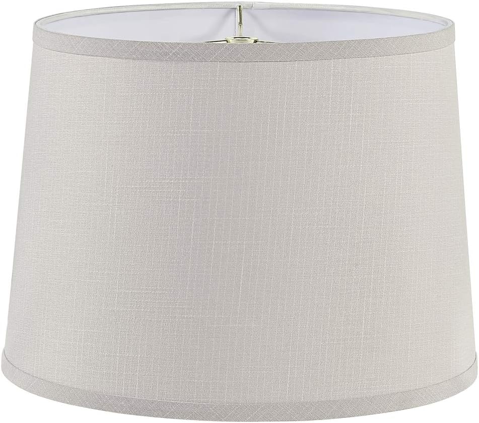 Aspen Creative 32955A Transitional Hardback Empire Shaped Spider Construction Lamp Shade in Light Grey, 12" Top x 14" Bottom x 10" Slant Height