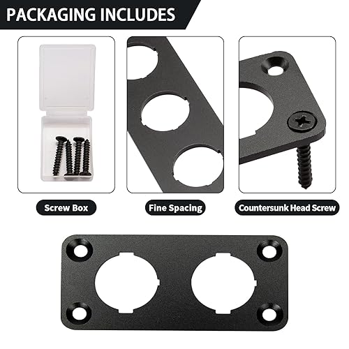 Miniatura 3 de Panel de interruptores, redondo de 12 voltios, panel de interruptores marinos de aluminio, impermeable, panel de interruptor basculante para