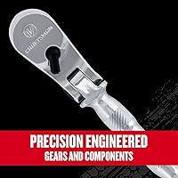 Vista 8 de CRAFTSMAN Trinquete Serie V, accionamiento de 1/4 pulgadas, 80 dientes, cabeza flexible (CMMT86302V)