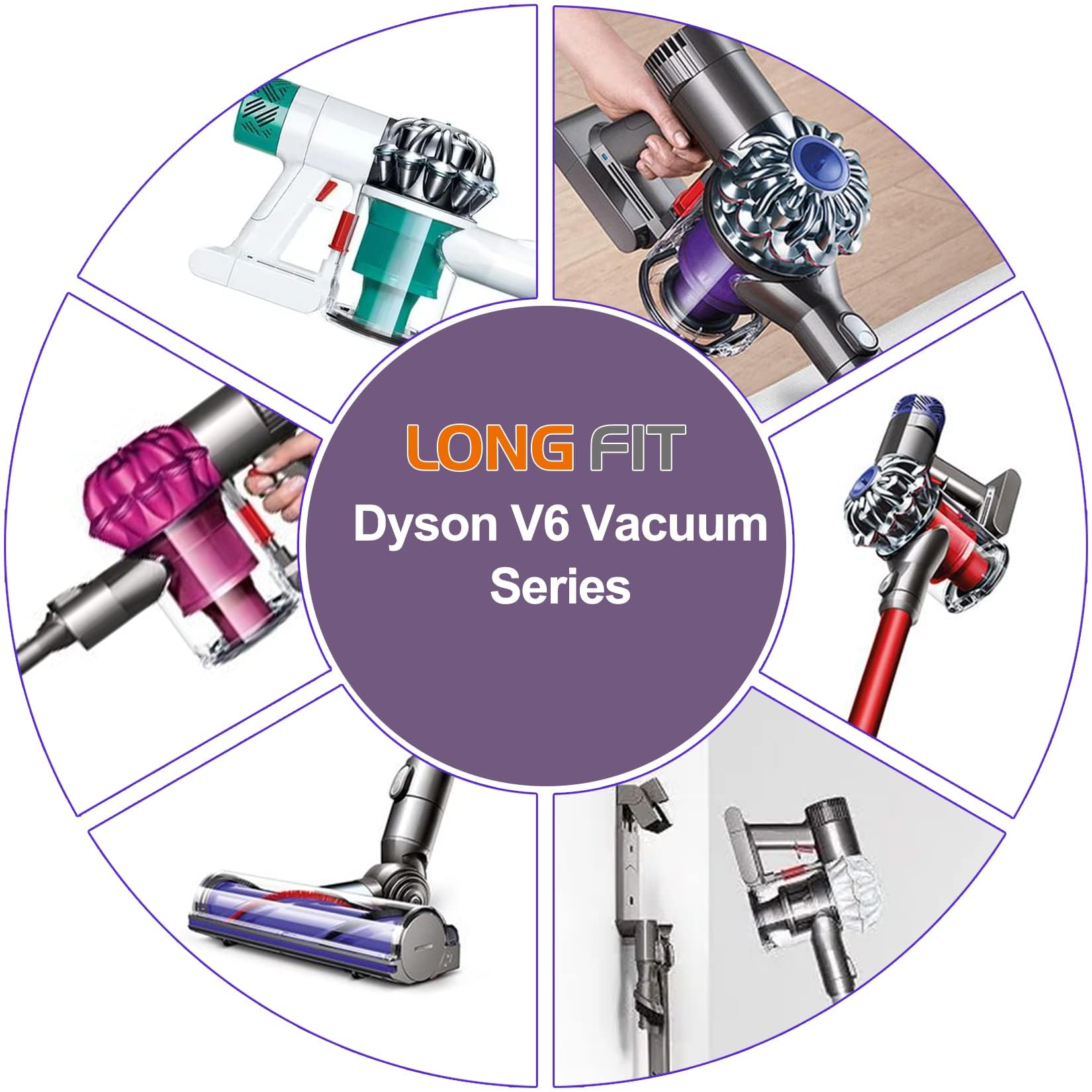 Akku für Dyson V6 DC62, LONGFIT Ersatzakku Li-ion 6500mAh Dyson V6 Animal Trigger Fluffy Motorhead Absolute, DC58 DC59 DC61 DC62 DC72 DC74 SV03 SV05 SV06 SV07 SV09