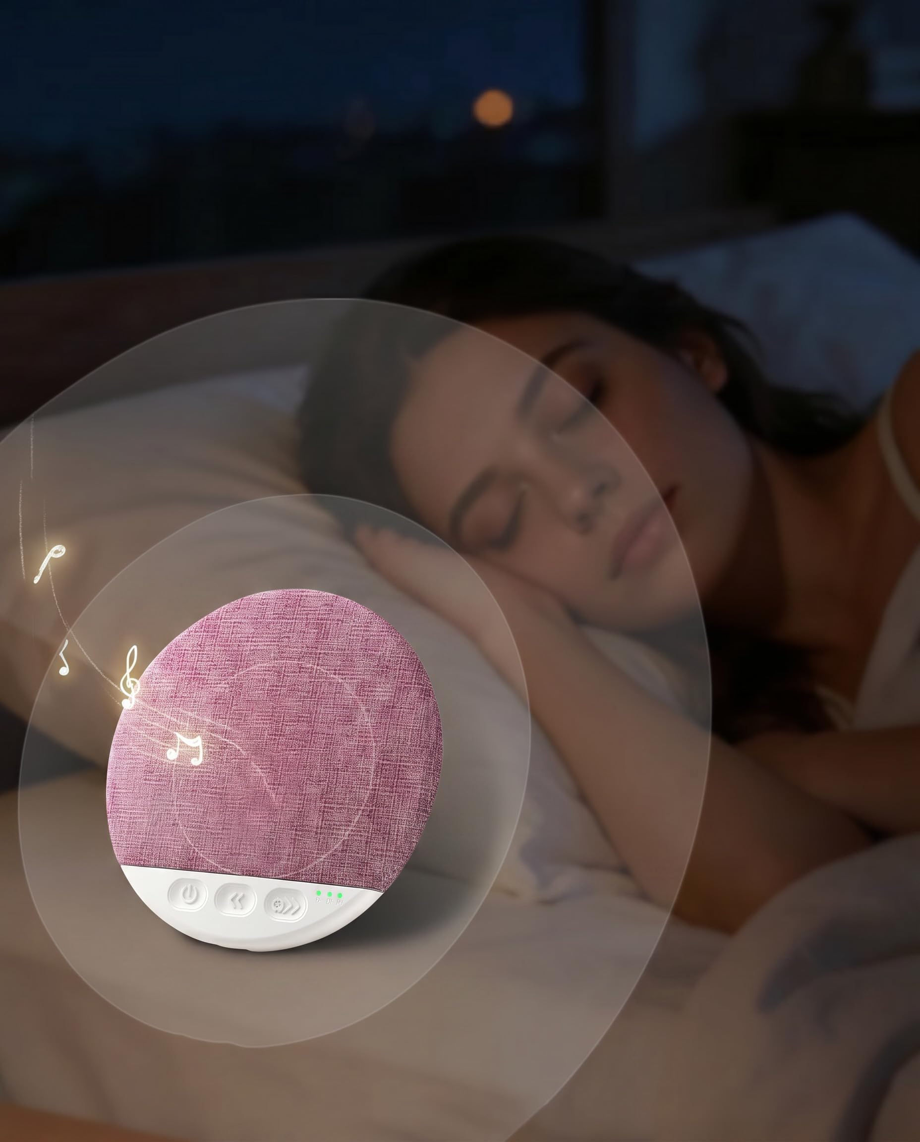 Photo 1 of ZylYve Under Pillow Speaker for Sleeping, Bluetooth Sleep Speaker with White Noise Machine and Timer, Headphone-Free Mini Sound Speaker for Side Sleepers (Pink)