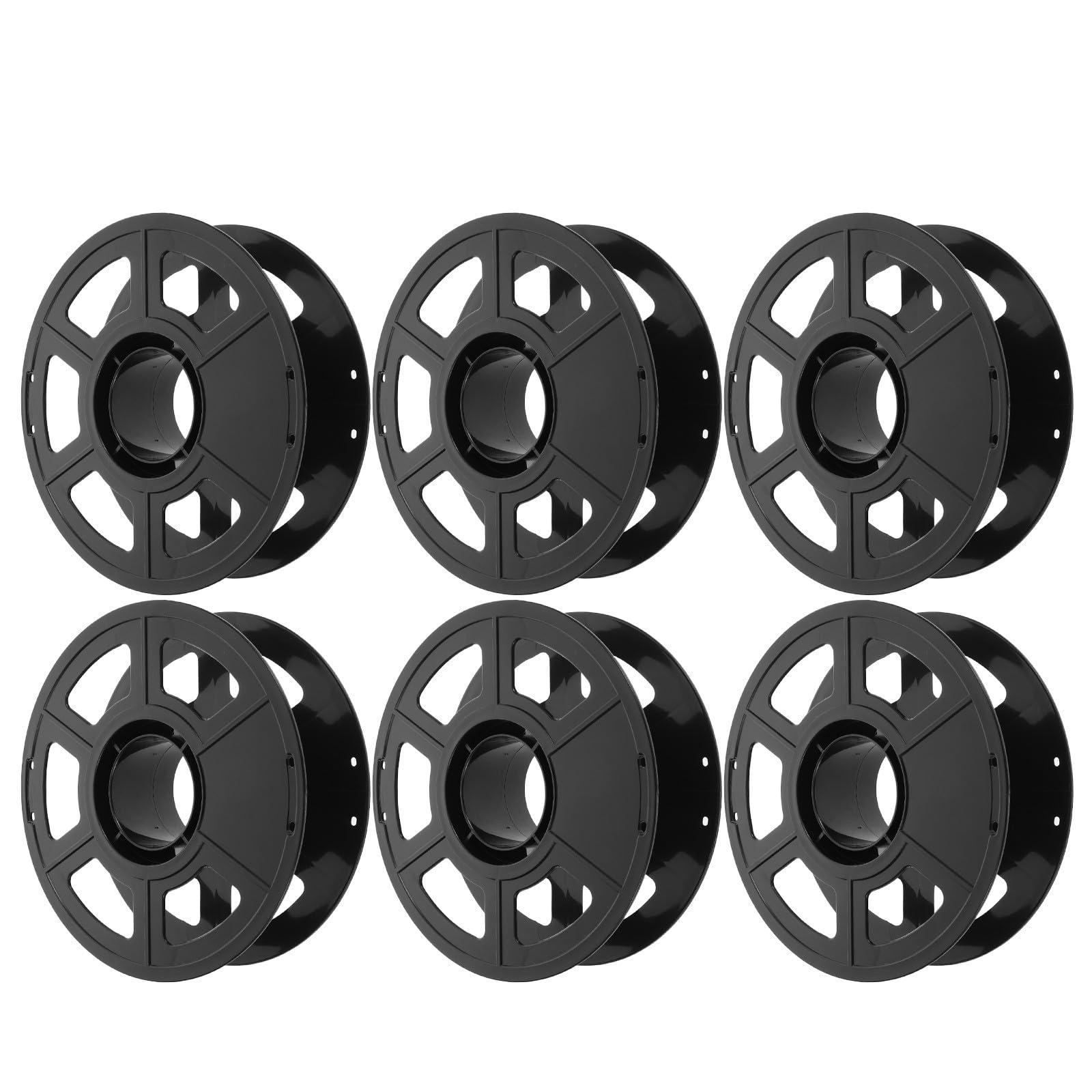 Porte-bobine de filament 3D en ABS, lot de 6 supports légers pour filament PLA, adapté aux bobines standard, conçu pour rangement pratique lors de projets éducatifs