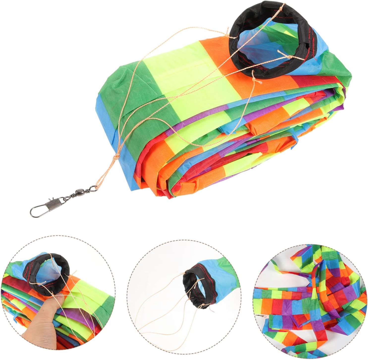 Healifty Colorfast Colorful Kite Tail Ribbon Streamer Durable Nylon Cloth Long Tail Decoration for Outdoor Flying Reusable Accessory Suitable for Large Kites and Wind Socks Easy to Attach