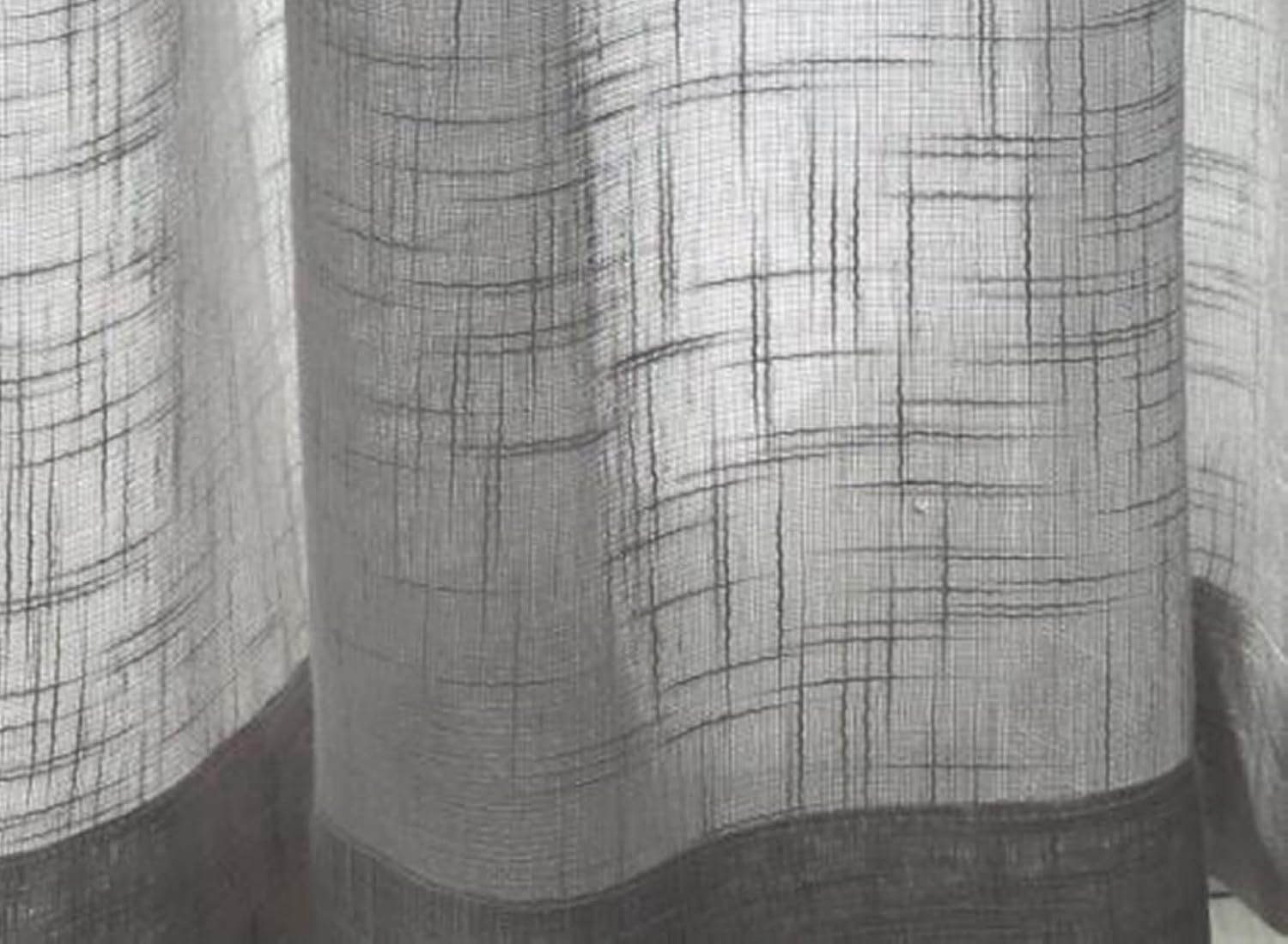 Daesar Sheer Curtains for Living Room 2 Panels Set 54 Inch Length, Eyelet Tulle Curtains Thicken Solid Color Voile Curtains for Kitcken Window Treatment, 52x54 Inch Grey