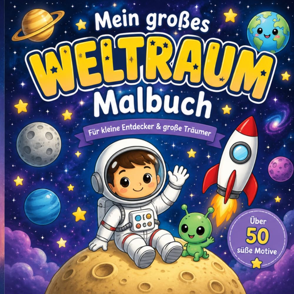 Mein großes Weltraum Malbuch für kleine Kinder: Großer Malspaß für kleine Astronauten ab 2 Jahren