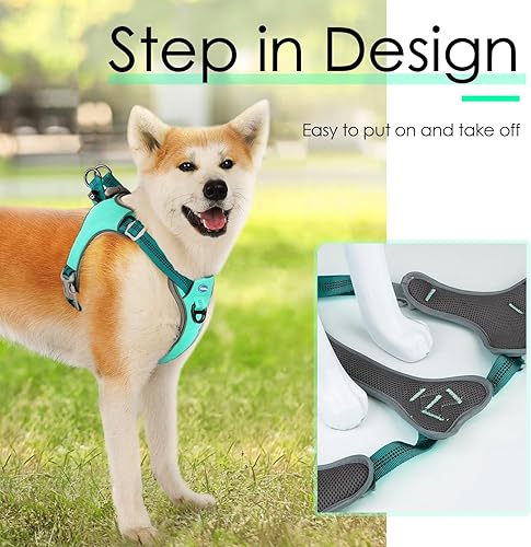 Miniatura 2 de ThinkPet Dog Harness for Medium Dogs No Pull, Escape Proof Step-in Reflective Dog Vest Adjustable Breathable Halter Harness with BackFront Clip for