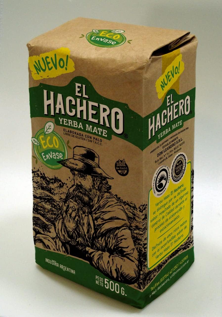 Yerba Mate "El Hachero" ecological package 500g./1.1Lb (Yerba Mate Eco package x1bag)
