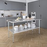 Vista 282 de Mesa de trabajo de acero inoxidable, mesa de metal