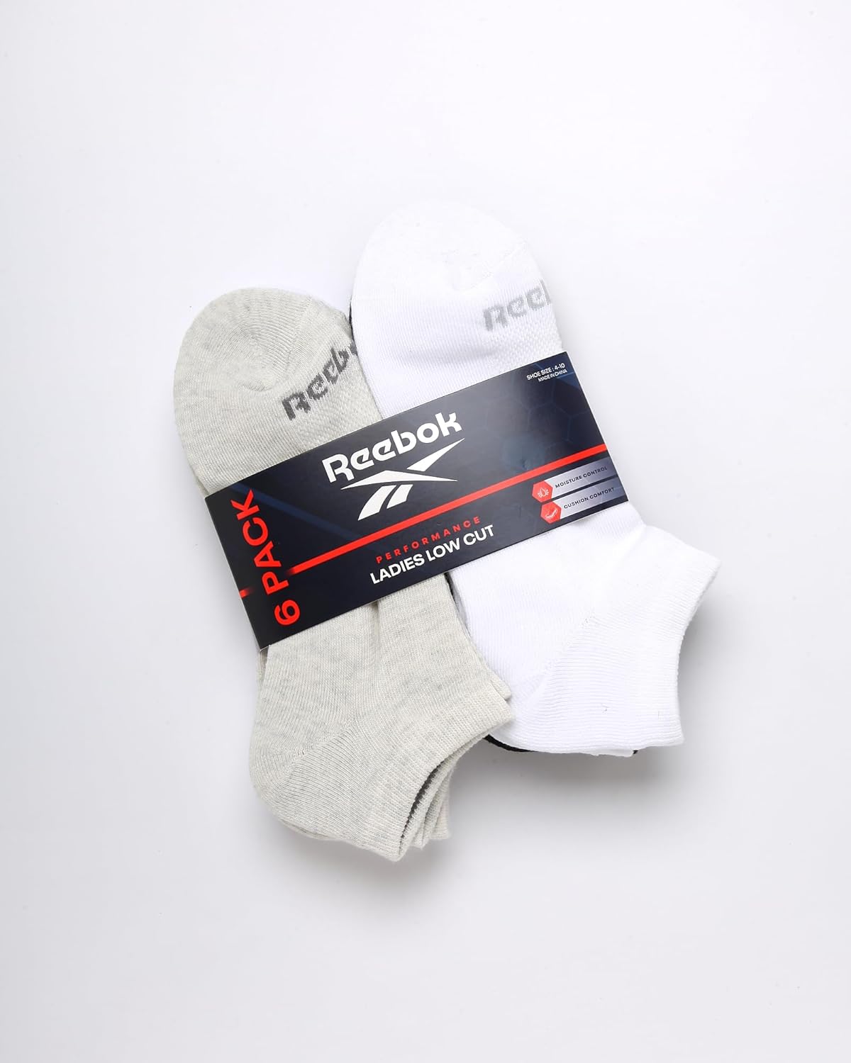 Reebok Womens Low Cut Socks - 6 Pack Performance Cushion Comfort No Show Socks - Breathable Athletic Sock for Women (4-10) - Image 2
