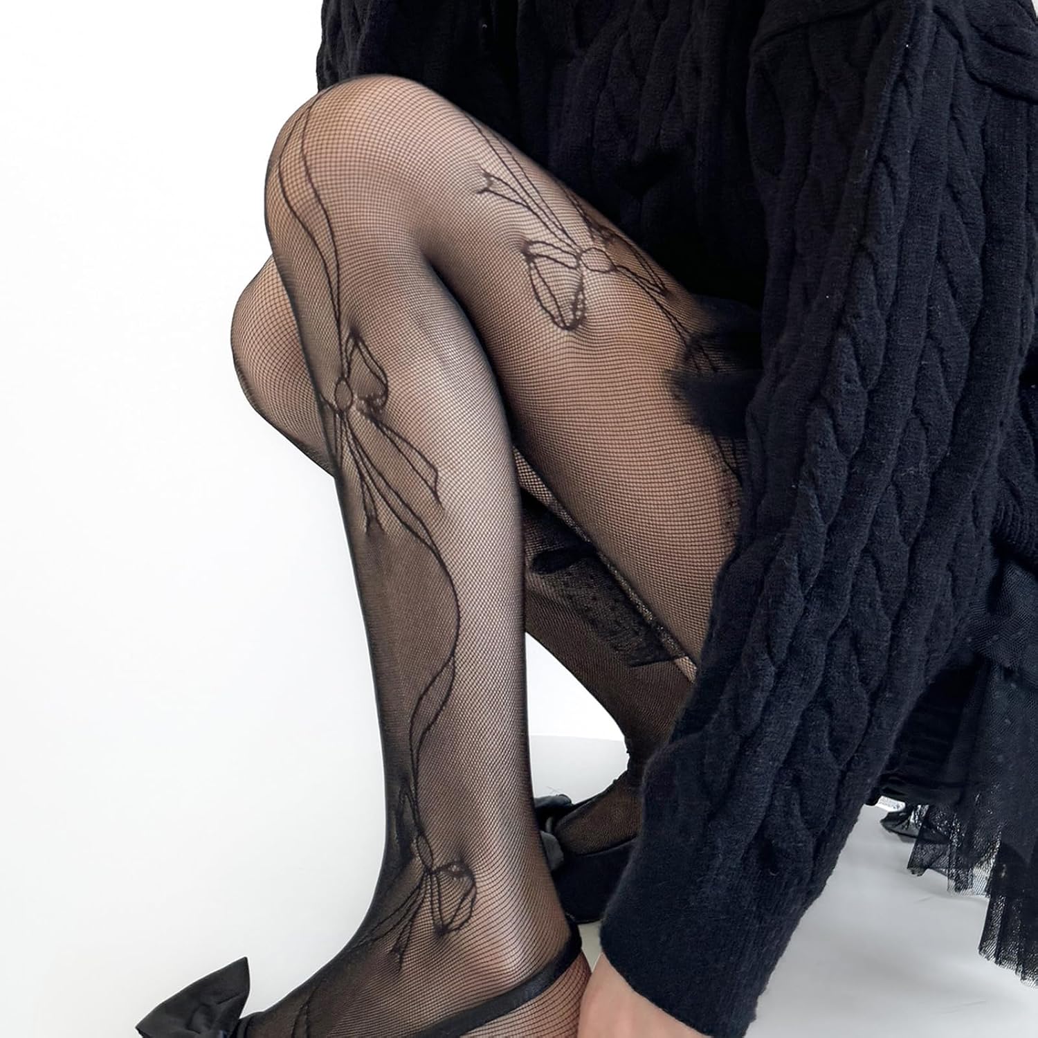 Patterned Tights Fishnets Stockings Lace Pantyhose Leggings for Party Club Lace Pantyhose Leggings