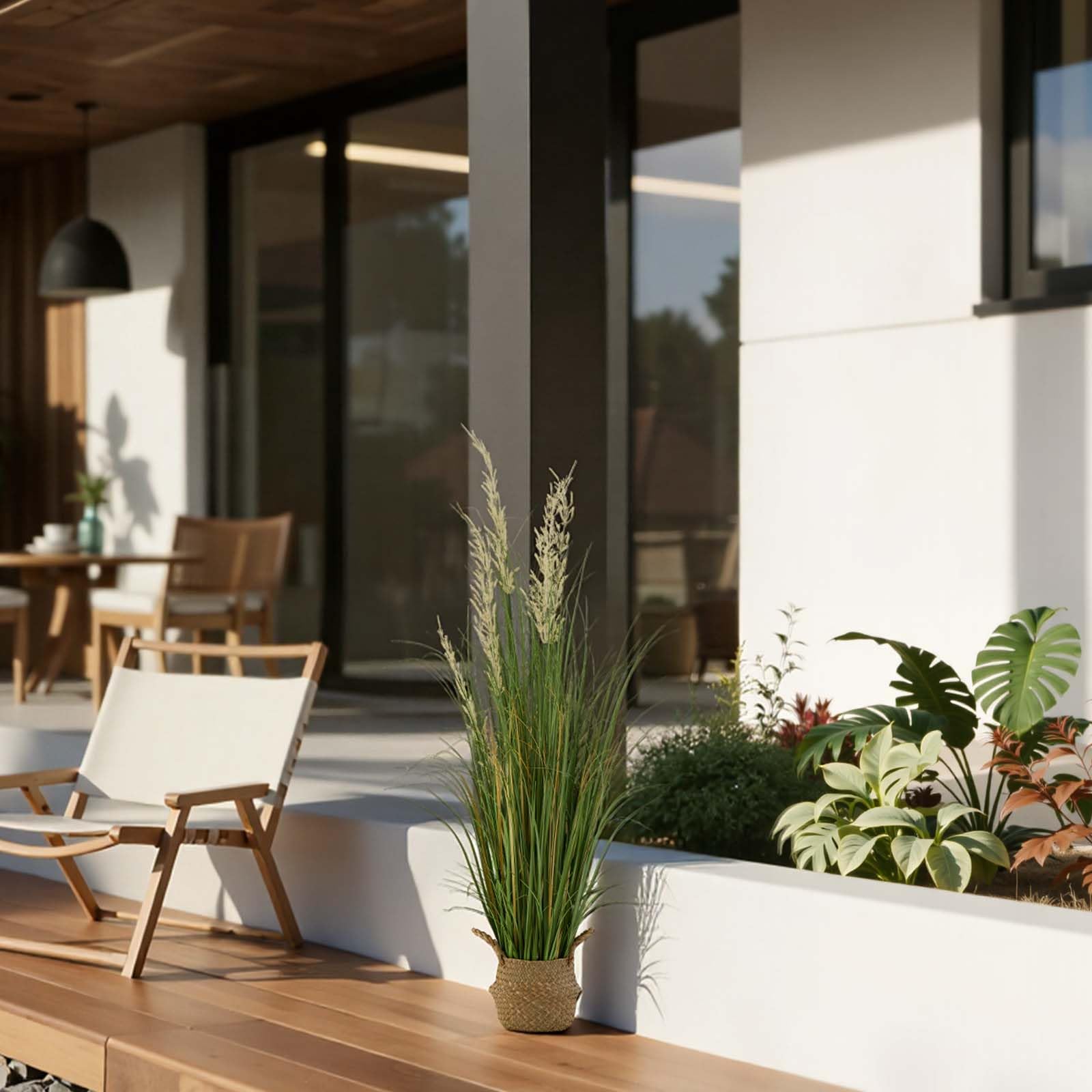 VEVOR Césped Artificial, 119 cm, en Maceta, de PVC Premium, Ideal para Interior y Exterior, hogar, jardín, Oficina, decoración de Habitaciones, inauguración de la casa, 1 Unidad, Verde.