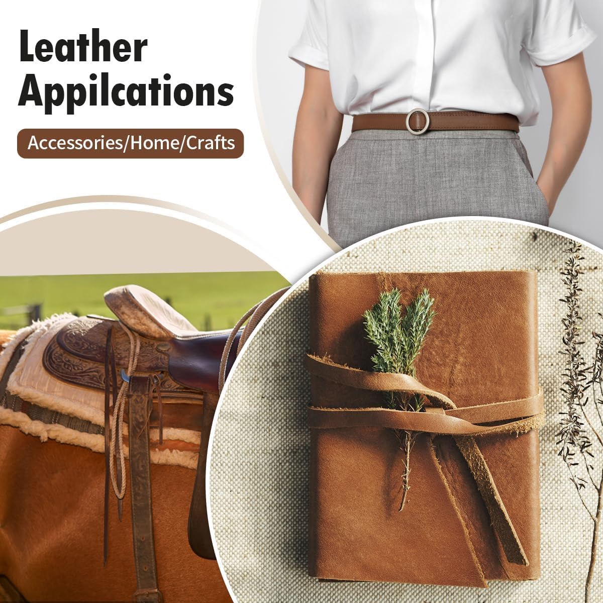 Jack&Chris 72.5 Inches Long Leather Straps for Crafts, 2 Inch Wide Leather Strips, Full Grain Leather for DIY Arts & Craft Projects, Fabric, Patch, Clothing, Jewelry, Red Brown