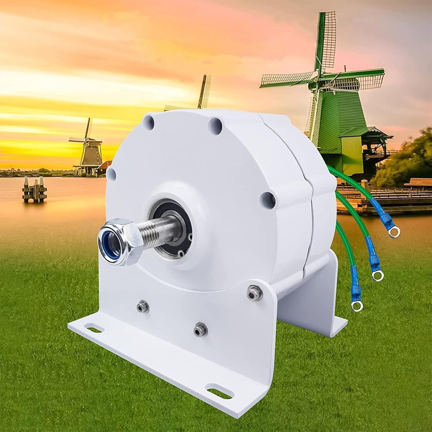 12000W 3 Phase Gearless Permanent Magnet Generator, Water Turbine Power Generator, Low RPM Generator with Controller,12V