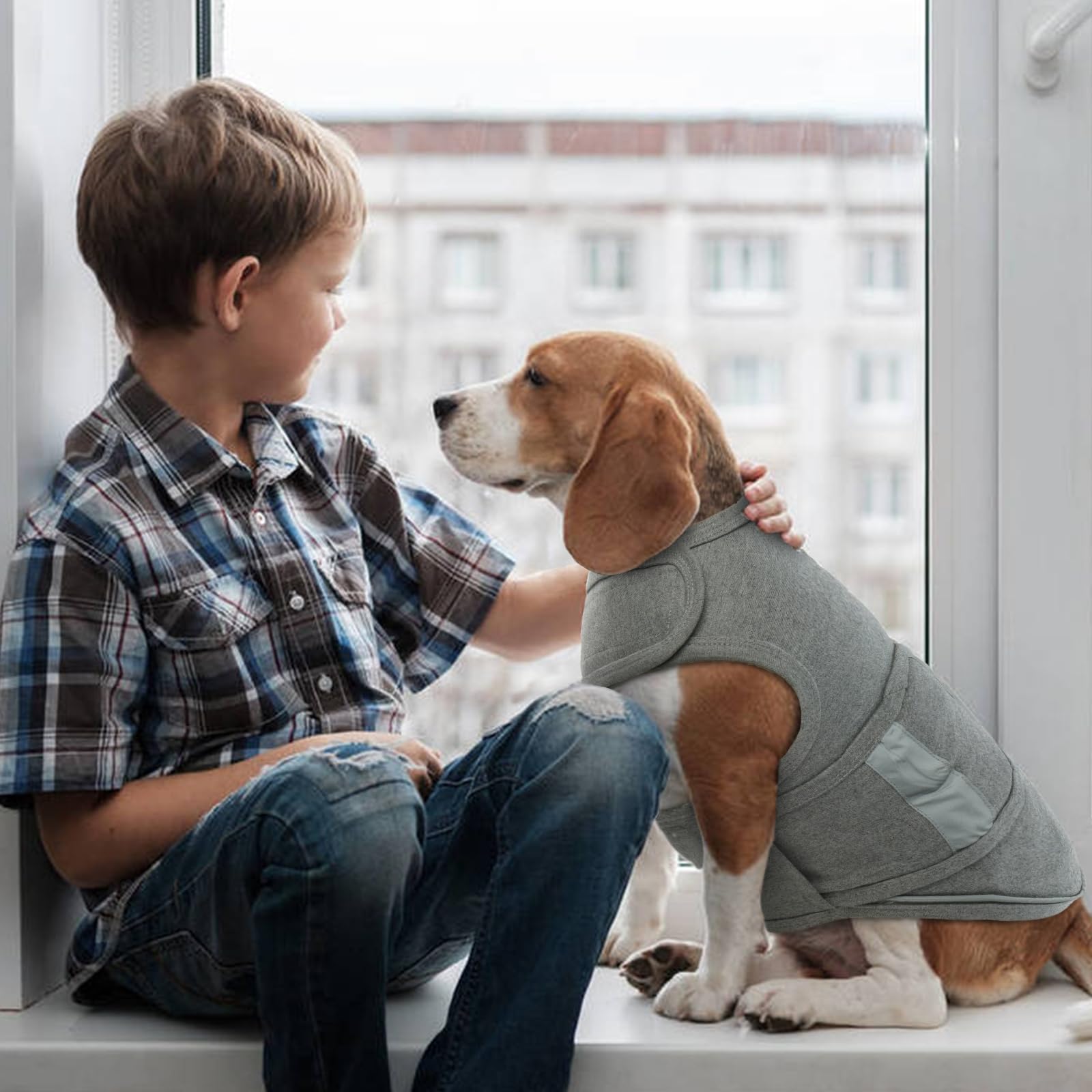 Cane Ansia Cappotto Pet Stress Relief Shirt Traspirante Cane Gilet sedativo Separato per Cane Comfort