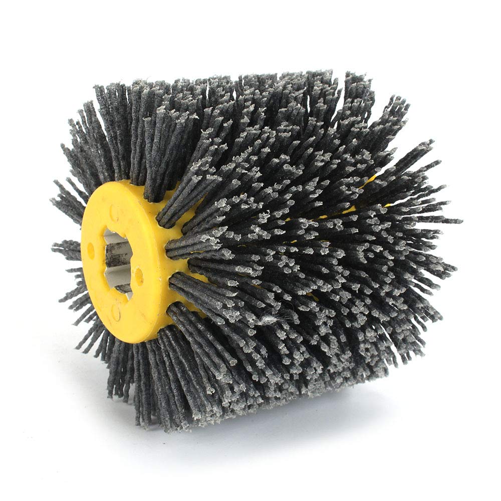 120x100mm Abrasive Wire Drawing Wheel Drum Burnishing Brush for The Surface Treatment of Furniture Wooden Products Polishing 120 Grit : Industrial & Scientific