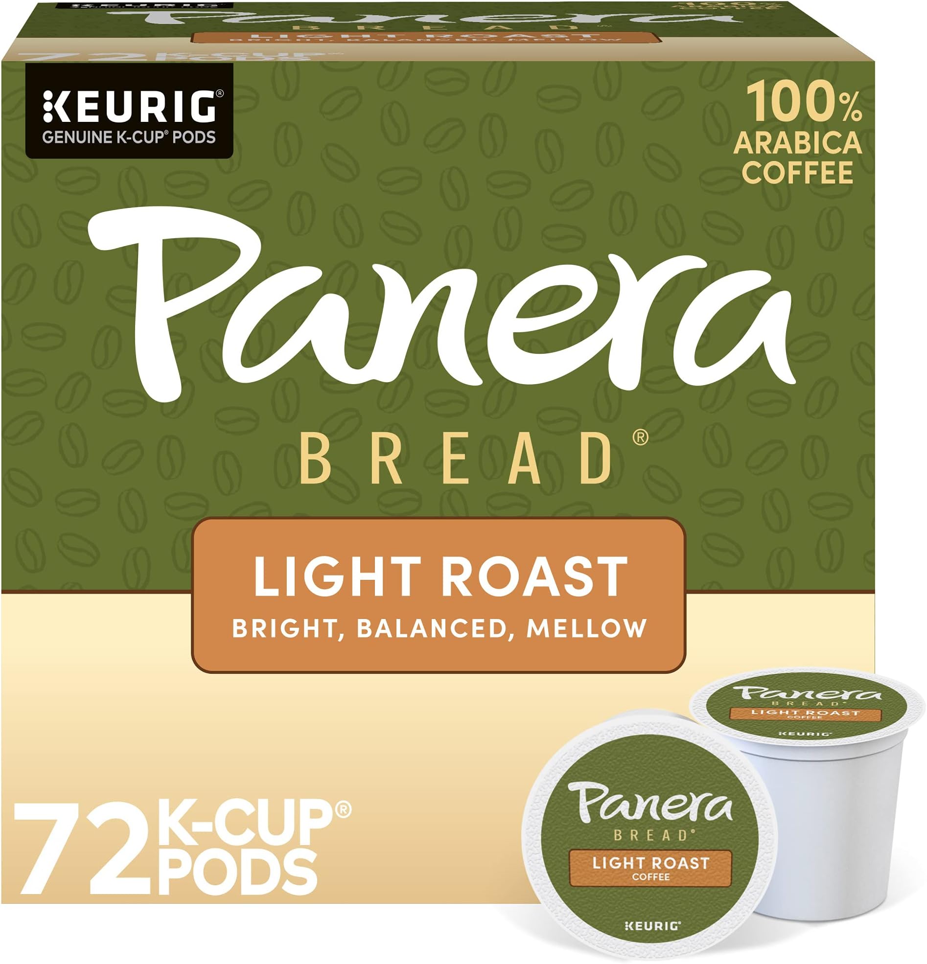 Panera Bread Light Roast, Keurig Single Serve Coffee K-Cup Pods, 12 count (Pack of 6)