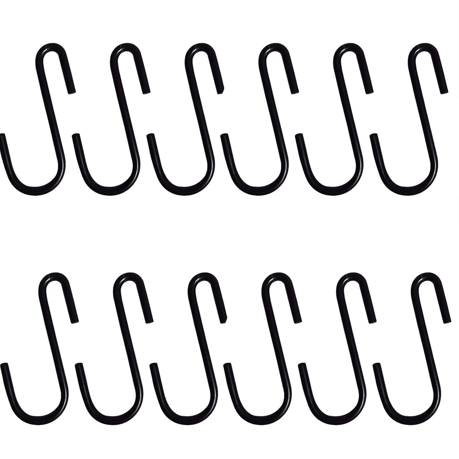 Frее Shірріng 🛒 VANRA 12 Pack Metal Steel S Hooks Black S Shaped Hooks Heavy Duty Hanging Hooks Hanger Pan Pot Holder Rack Hooks