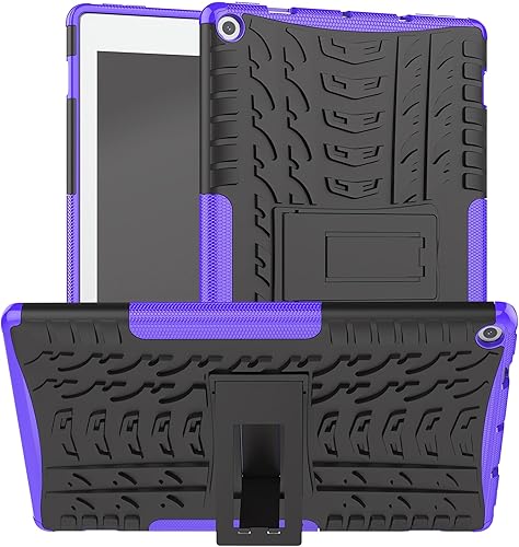 Funda para tablet Kindle Fire HD 10 9 7 generación 2019 2017 lanzamiento Kickstand resistente (morado 1917)
