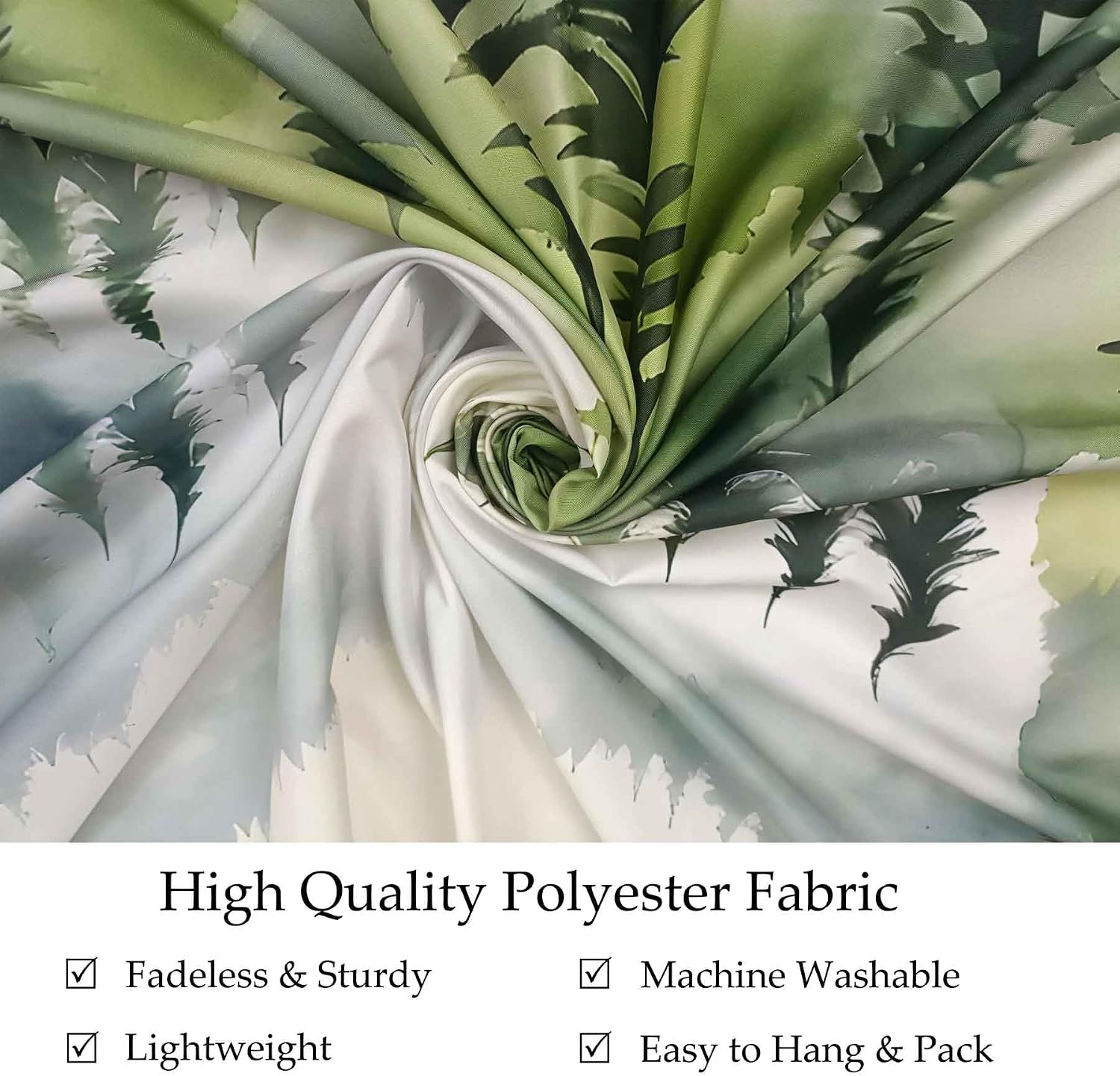 TUGCAY Misty Mountain Forest Tapestry, Green Nature Foggy Watercolor Tree Tapestries Landscape Scenery Tapestry Wall Hanging for Bedroom Living Room Backdrop 70 x 90 Inch