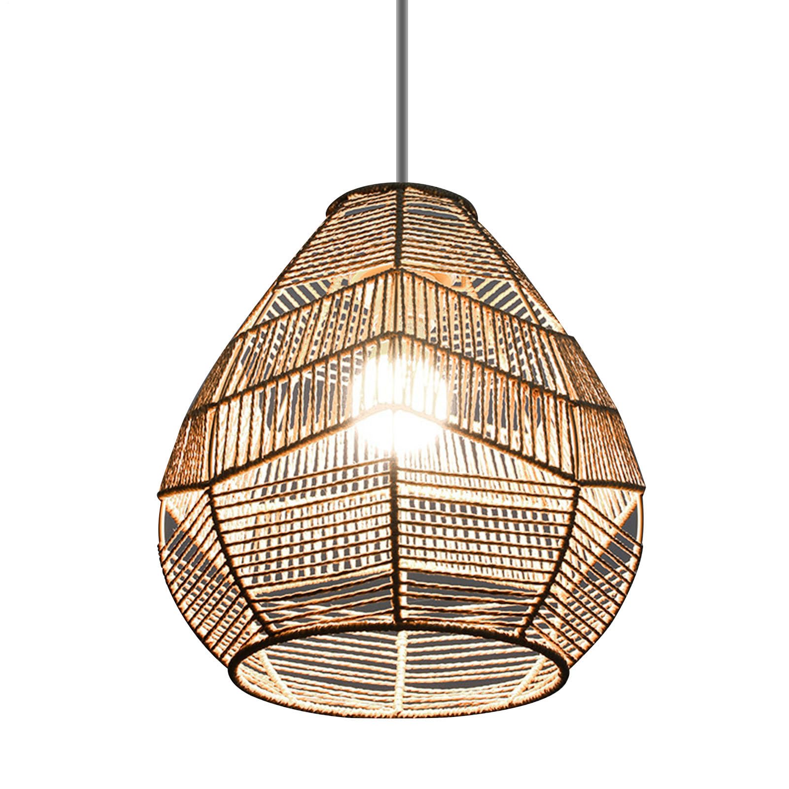 Tkany klosz lampy – wiszące abażury lamp, osłona świateł wiszących