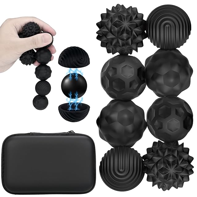 KOOOGEAR 8 Pelota Antiestres Juguetes Sensoriales,Pelota Antiestres,Bolas MagnéTicas De AcupresióN,Pelota…