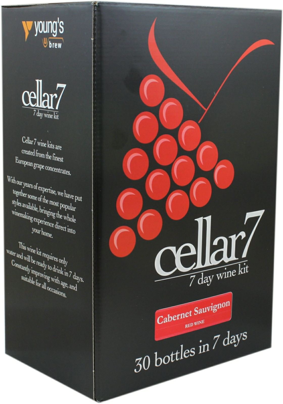 Cellar 7 Cabernet Sauvignon Style Wine Kit | 30 Bottles