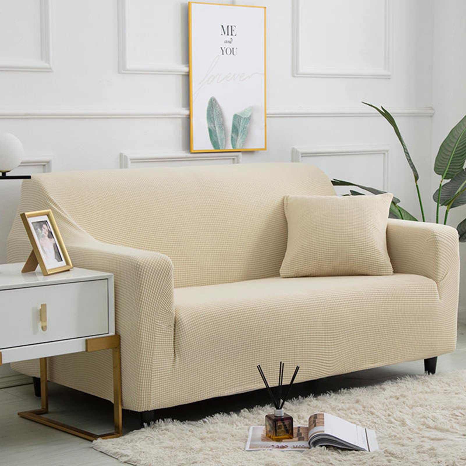 Housse de canapé jacquard de qualité supérieure pour meuble 1 place