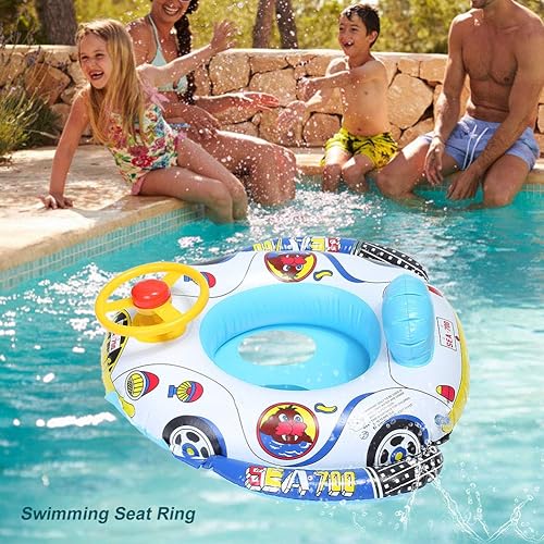 Miniatura 2 de Anillo flotador, diseño de aberturas de pierna ecológicas, asiento de flotador, para niños y bebés