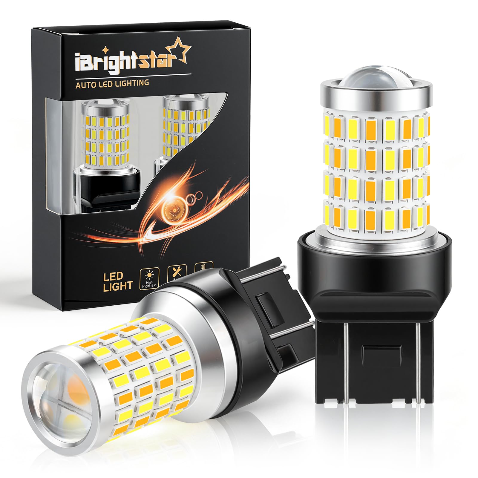 Amazon.com: iBrightstar Super Bright 7443 7444NA Switchback LED
