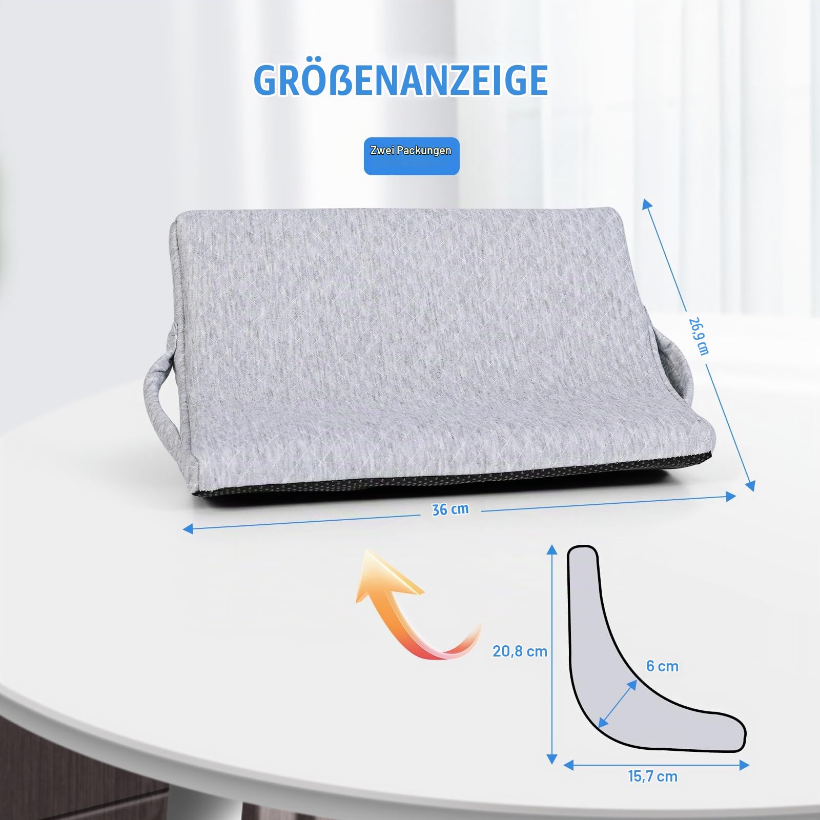 wefaner 1 Paar seitliche Stützkissen für Rollstuhl-Seitenteile, Rollstuhl-Seitenpads für die Nicht aufrecht im Rollstuhl sitzen können