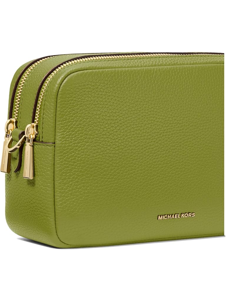 Green Michael Kors Bryant Medium Double Zip Chain Camera Crossbody