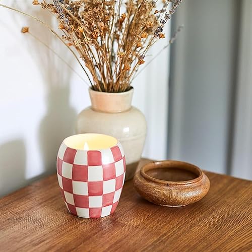 Miniatura 7 de Paddywax Checkmate - Vela perfumada vertida a mano artesanal, 11 onzas, rosa + Santal, (CM1104Z)