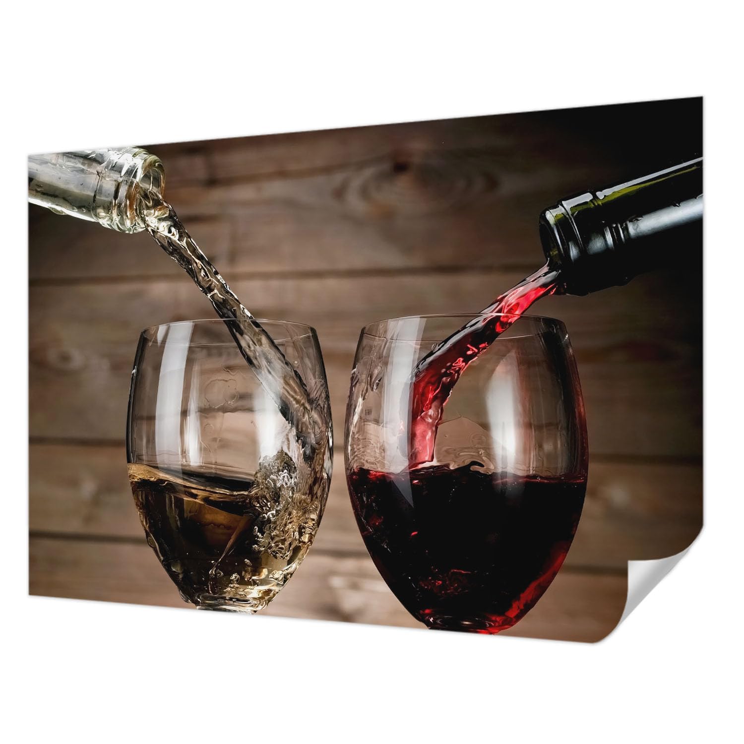 Papier peint adhésif résistant aux taches Tulup décor verres de vin
