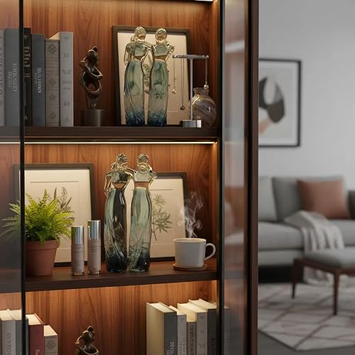 Miniatura 5 de Figura de la amistad de hermanas estilo cristal de mar, escultura de resina para abrazar, regalo único de mujer para cumpleaños, graduación,