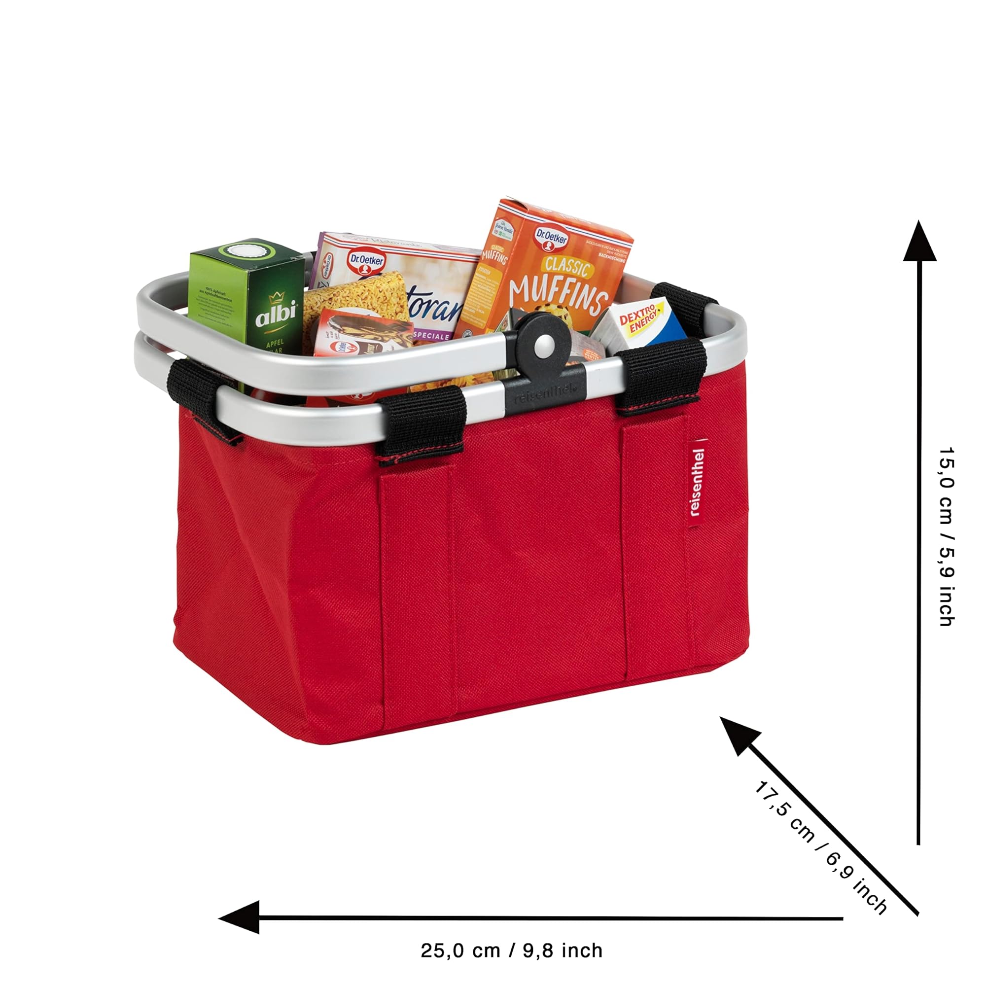 Theo Klein 9619 Reisenthel - Einkaufskorb Carrybag Mini I Korb mit Zubehörboxen für den Shop I Spielzeug für Kinder ab 3 Jahren