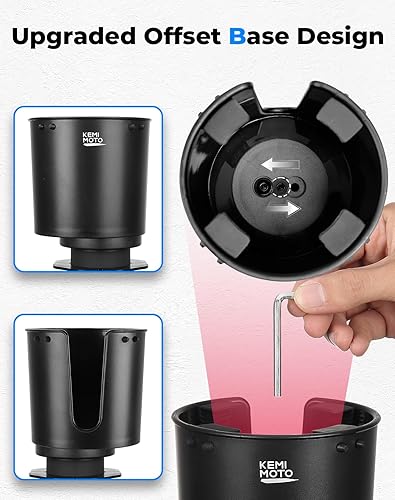 Miniatura 2 de KEMIMOTO Expansor de portavasos de automóvil mejorado, modelo de base larga, compatible con Hydro Flasks Yeti Stanley, portavasos grande para
