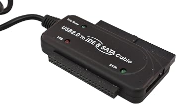 PTC Black USB 2.0 to IDE and SATA Adapter Cable with Power