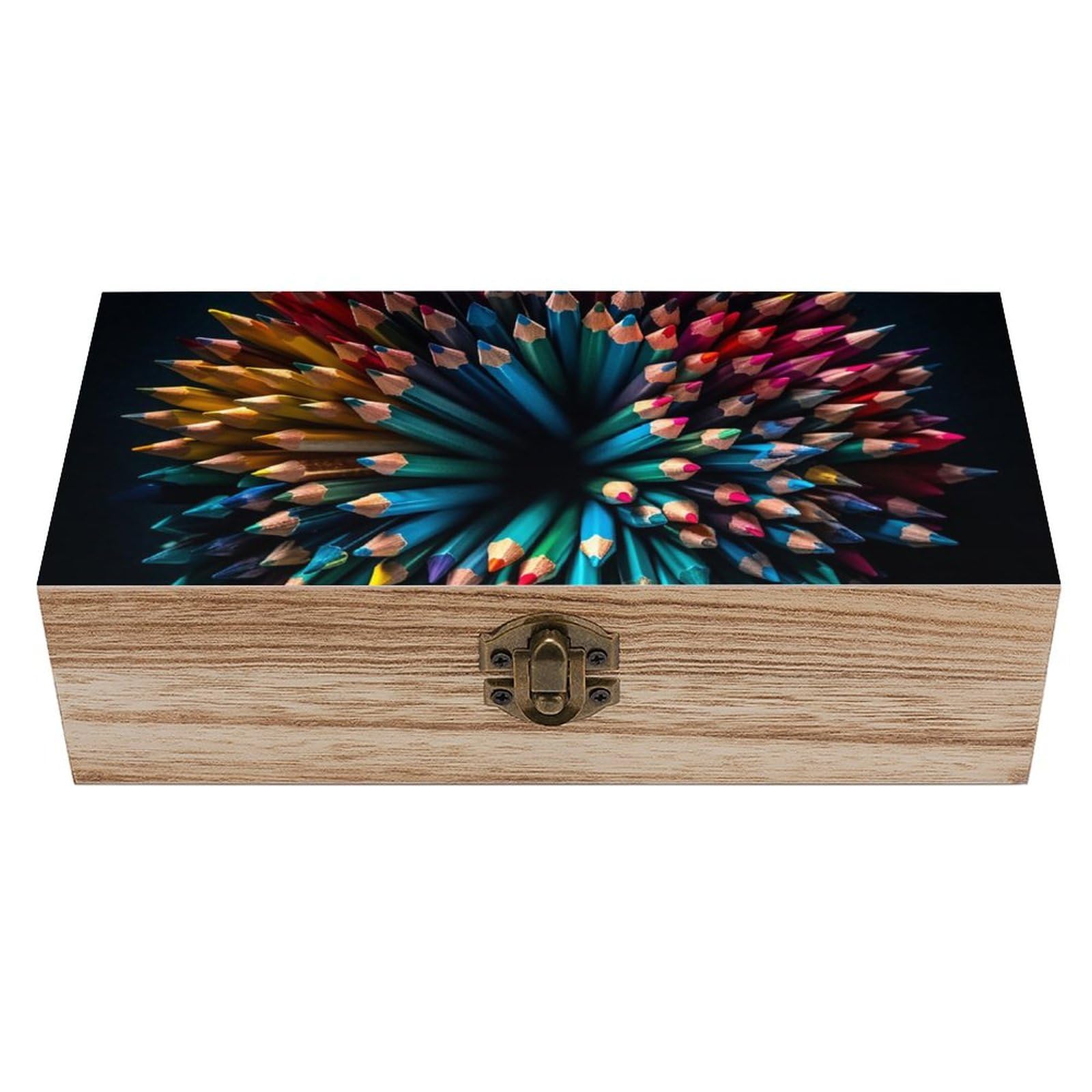 Boîte de rangement en bois pour crayons qui sublime la décoration de votre salon