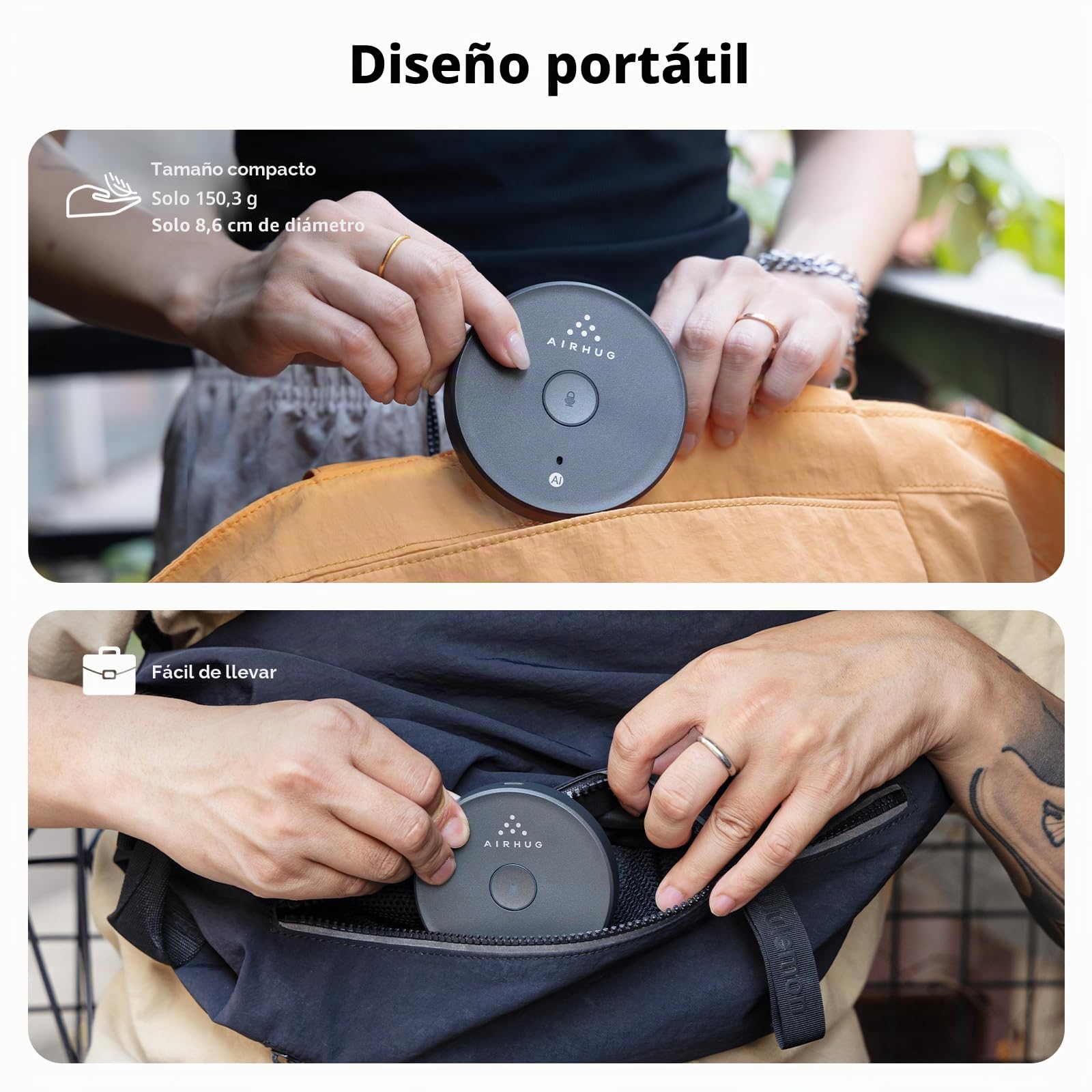 AIRHUG Micrófono USB Sin Altavoz, Micrófono de Escritorio para Ordenador, Botón de Silencio con Indicador LED, Reducción de Ruido AI, Micrófono Condensador Omnidireccional (Enchufar y Usar) para PC y