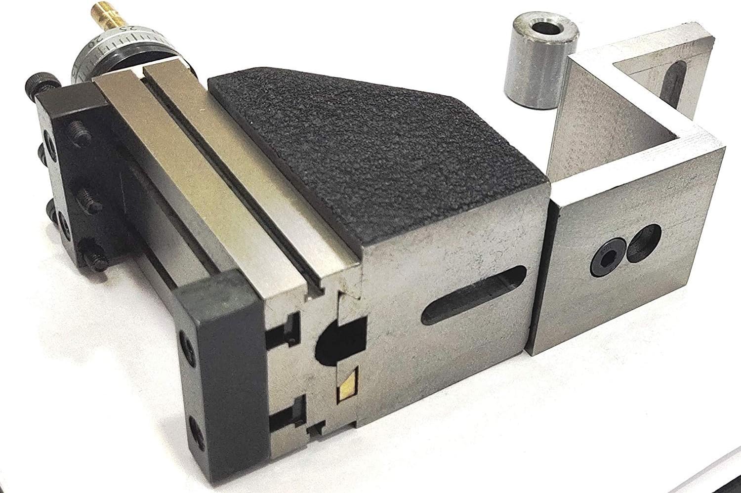 Mini Vertical Milling Slide Mounted on Z Type Caste Iron Angle Plate -Direct Fit for Mini Lathes