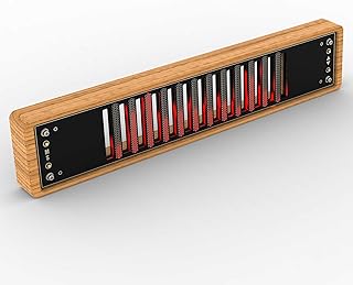Music Spectrum Visualizer Audio Spectrum Visualizer Audio Frequency Spectrum Display AGC Automatic Adjustment Colorful Rhythm Solid Wood CNC Base for Gaming,Tudio, Home,Decor